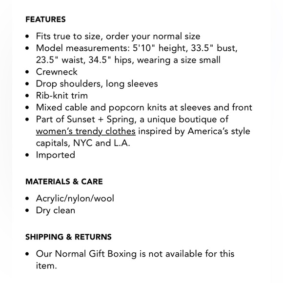 Line &‎ Dot Mila Cable-Knit Sweater L
- gently used - Picture 3 of 9